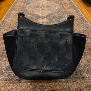 WELDEN Vagabond Woven Flap Leather Satchel